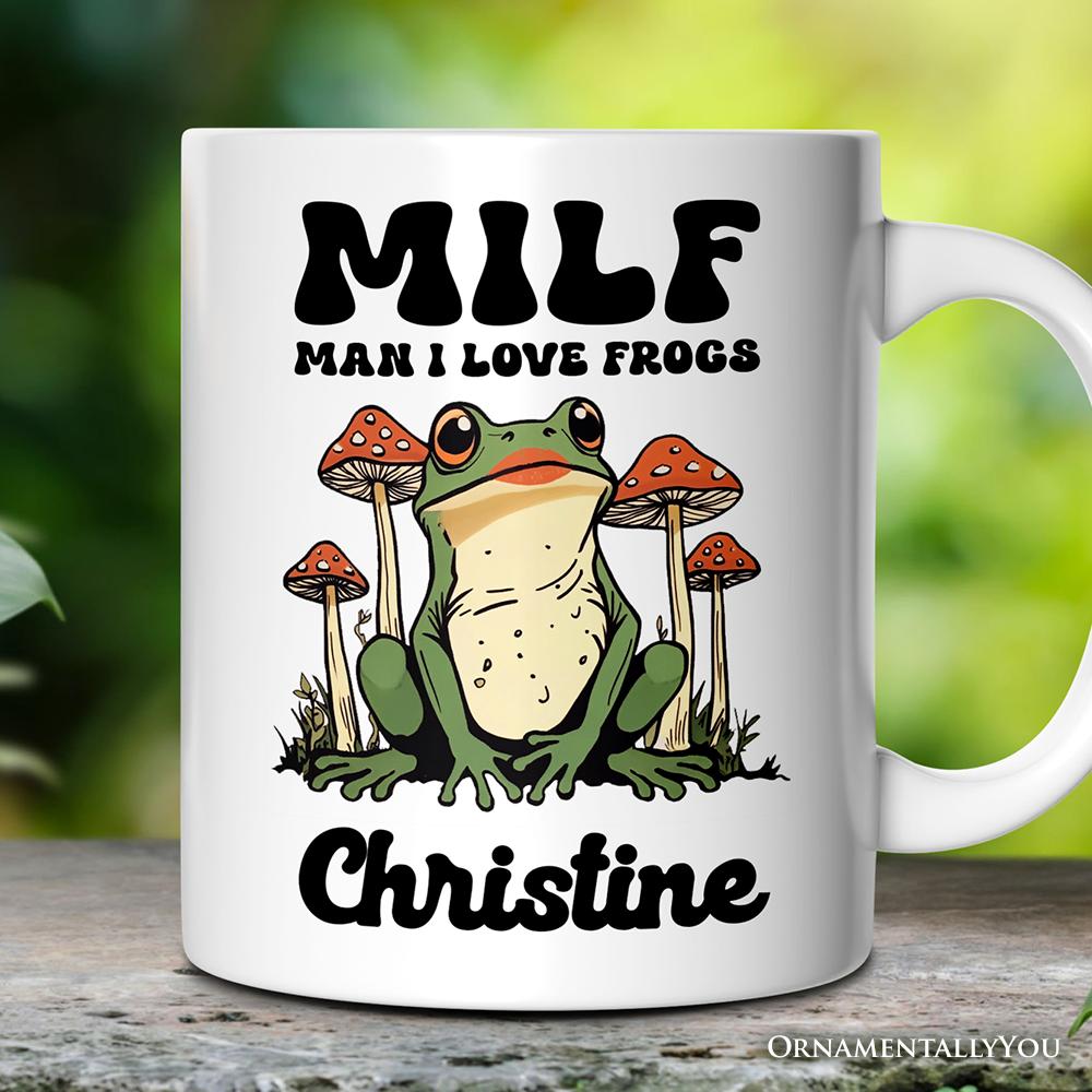 Man I Love Frogs Personalized Mug, Mother Gift With Custom Name