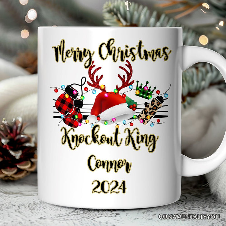 Personalized Mug Boxing Buffalo Plaid Christmas, Team and Coaches Gift Personalized Ceramic Mug OrnamentallyYou 12oz Mug Customized 