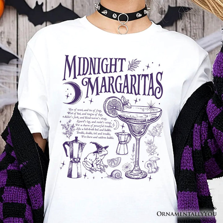 Midnight Margaritas Halloween T-Shirt, Whimsical Tee for Drinking Witches T-Shirts OrnamentallyYou 