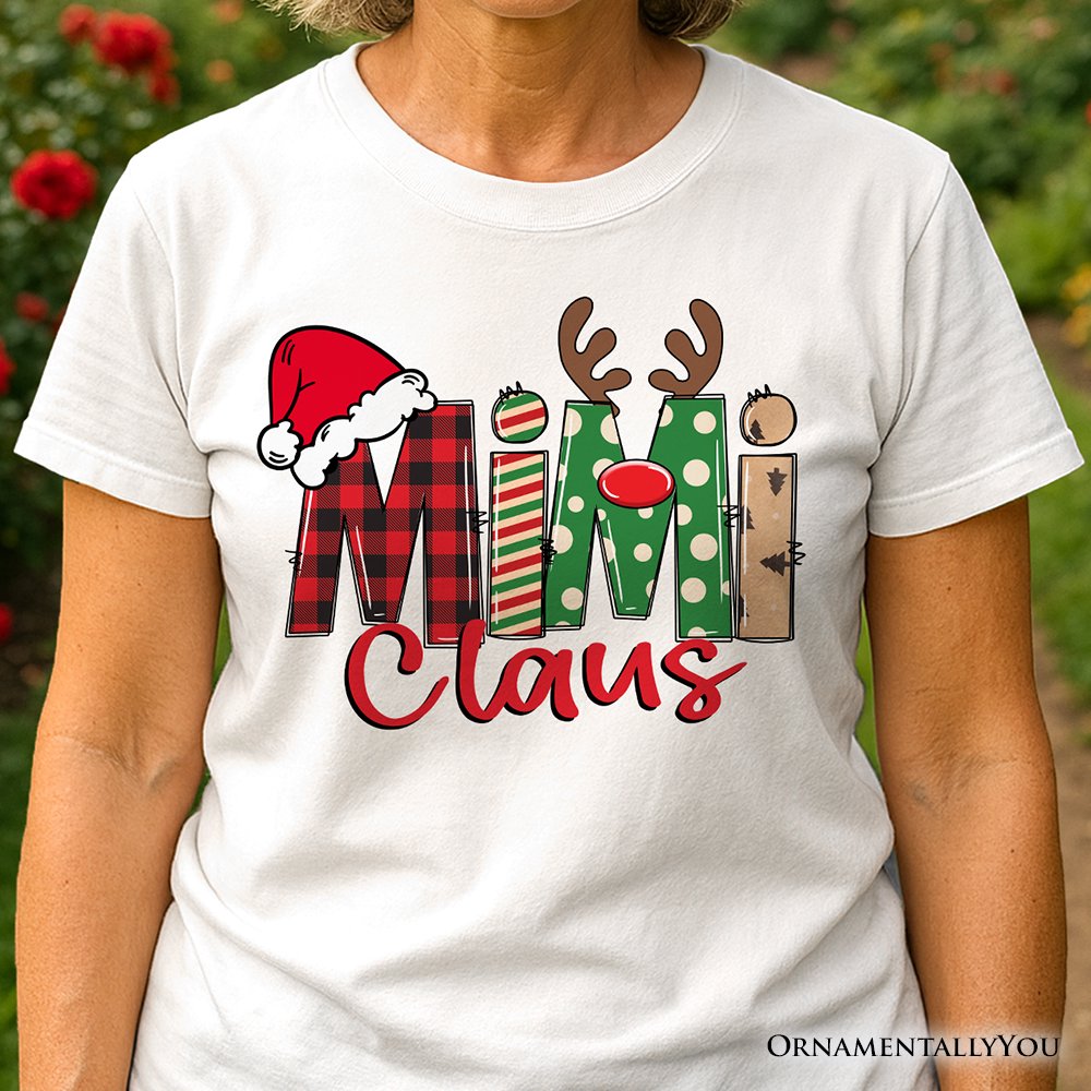 Mimi Claus Retro Christmas T-Shirt, Matching Family Holiday Tee T-Shirts OrnamentallyYou 