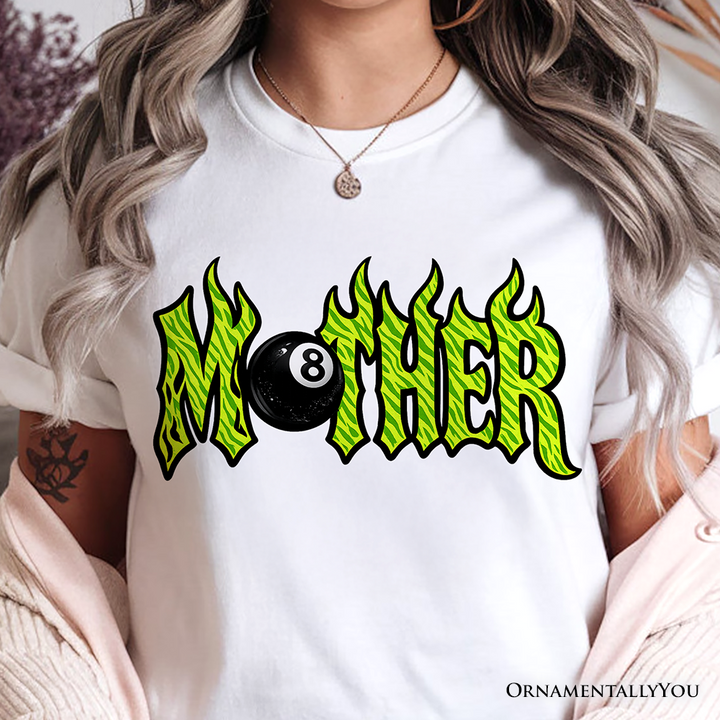 Mother 8 Ball Retro T-Shirt, Trendy Cool Mama Tee