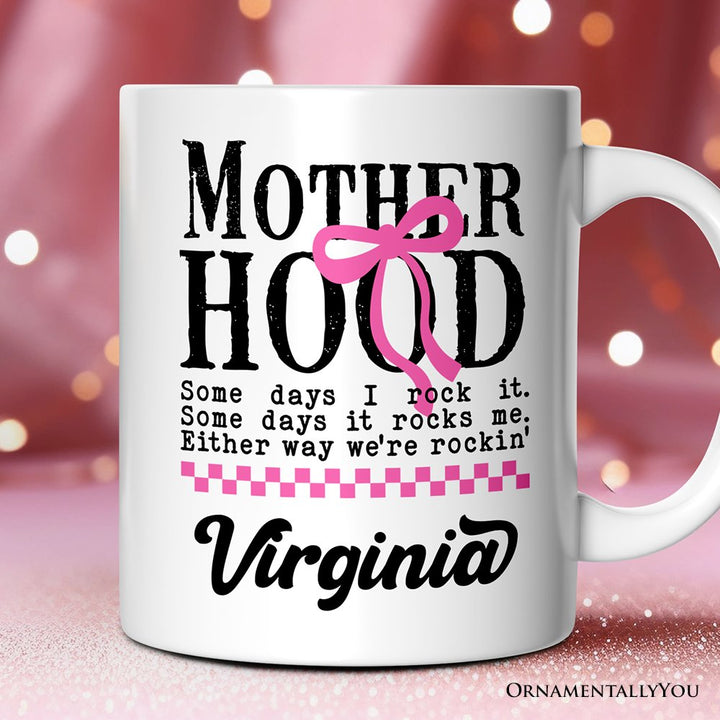 Motherhood Personalized Mug, Mom Gift With Custom Name Personalized Ceramic Mug OrnamentallyYou 12oz Mug Customized 