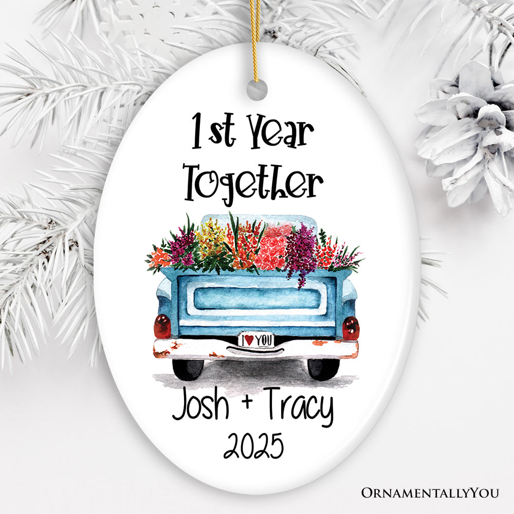 New Couple First Year Together Ornament