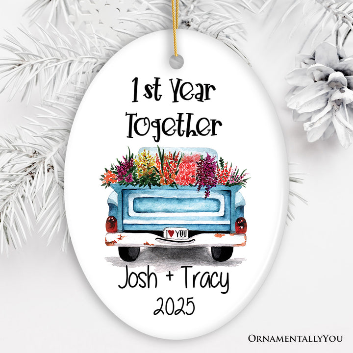 New Couple First Year Together Ornament