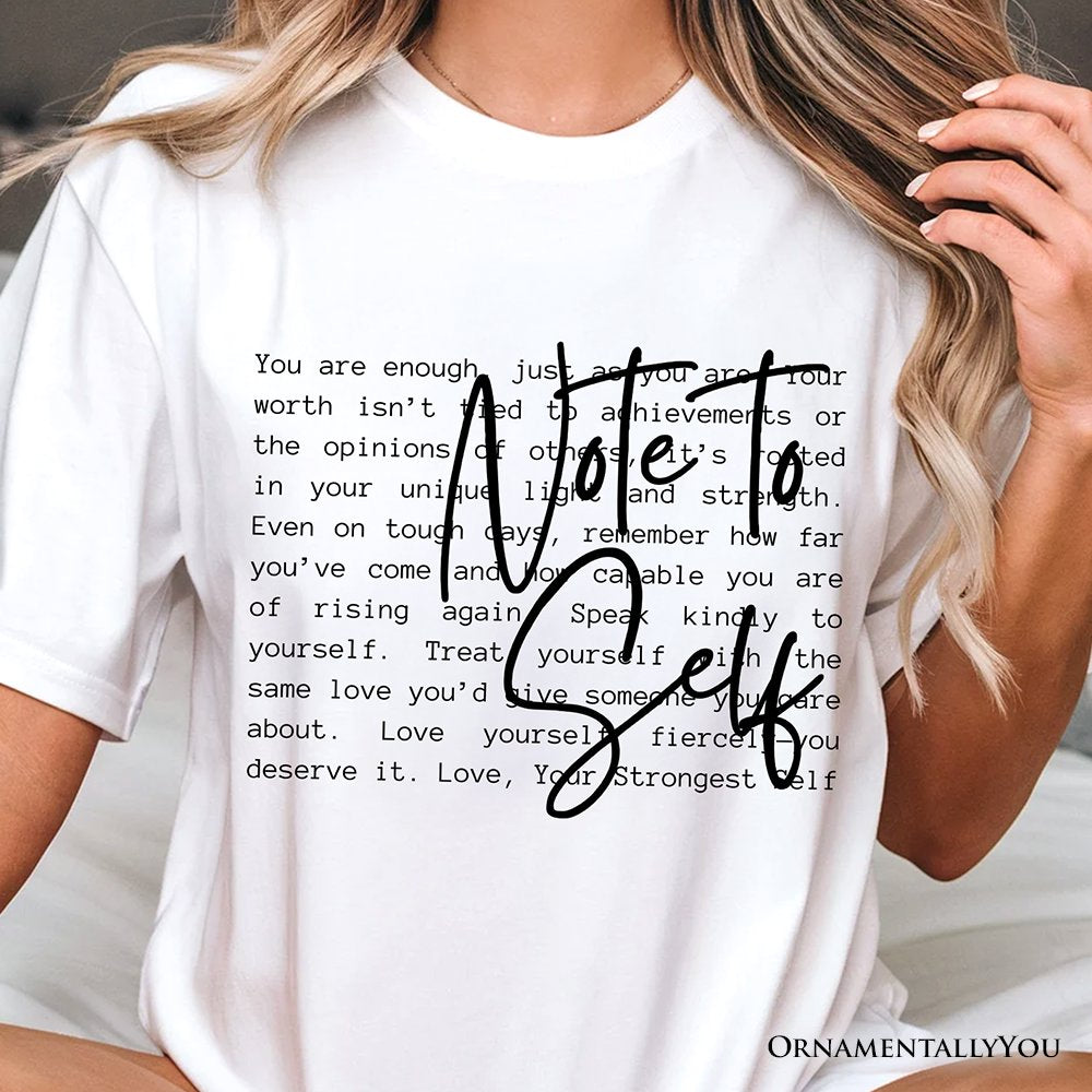 Note To Self Mental Health T-Shirt, Motivational Definition Tee T-Shirts OrnamentallyYou 
