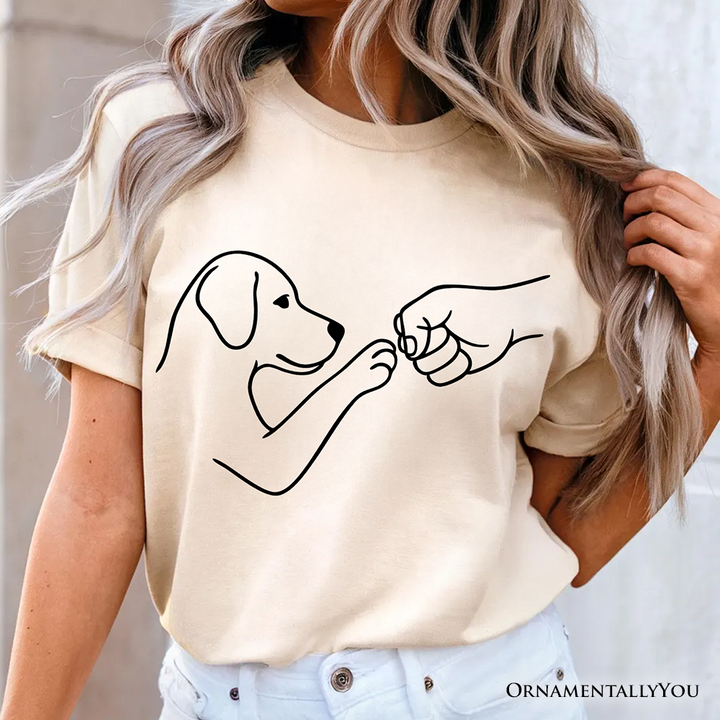 Paw Friends Minimalist Line Art Dog T-Shirt, Cute Dog Parents Tee