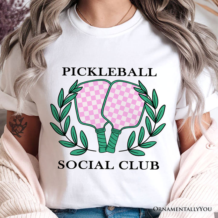 Pickleball Social Club T-Shirt, Cute Retro Girly Sporty Tee