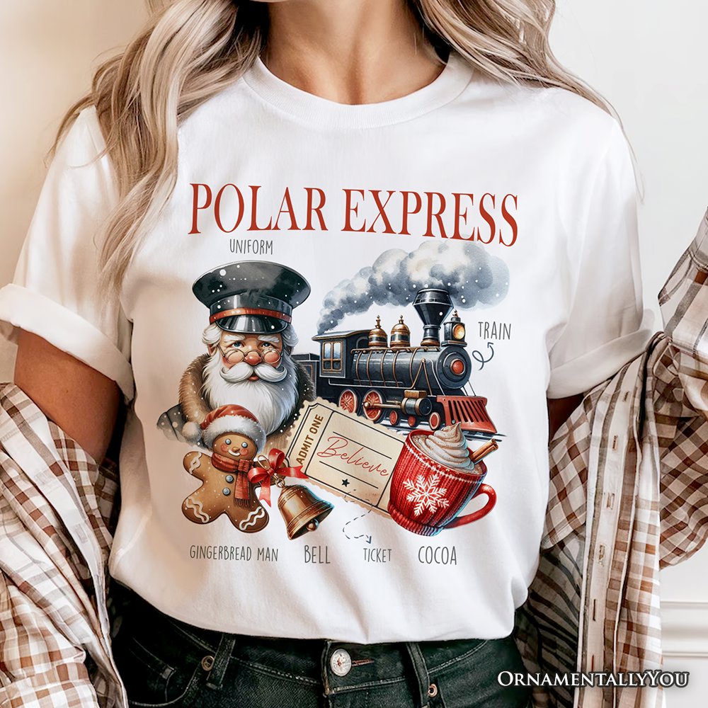 Polar Express Christmas T-Shirt, Vintage Holiday Santa Tee T-Shirts OrnamentallyYou 