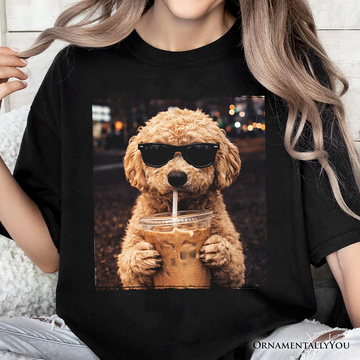 Poodle Iced Coffee T-Shirt, Funny Dog Parents Tee