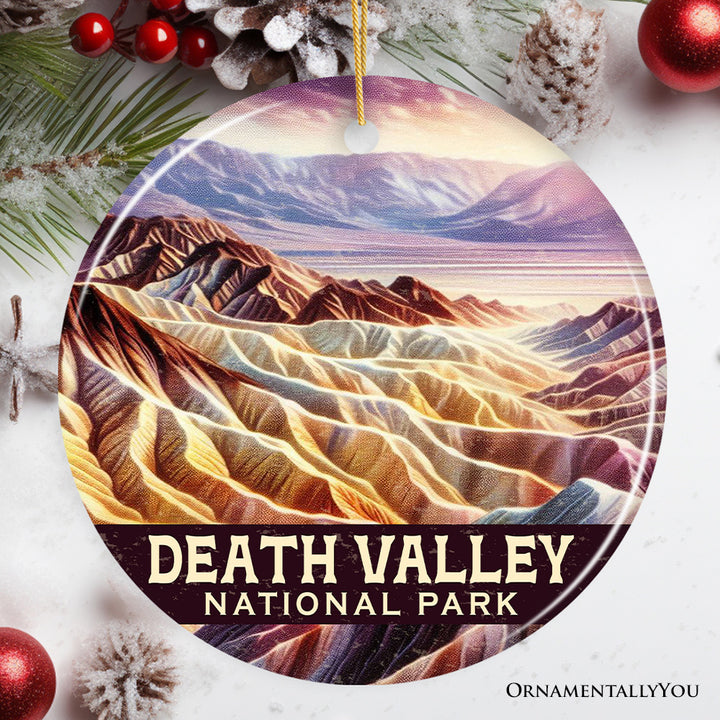Radiant Death Valley National Park Ornament, California Canyon View Christmas Decor and Adventure Souvenir
