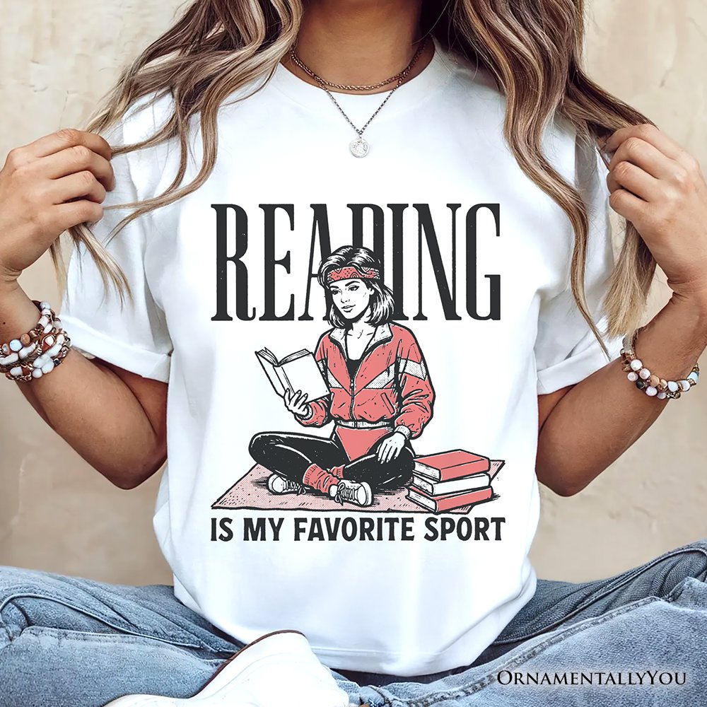 Reading Is My Favorite Sport Bookworm T-Shirt, Retro Bibliophile Tee T-Shirts OrnamentallyYou 