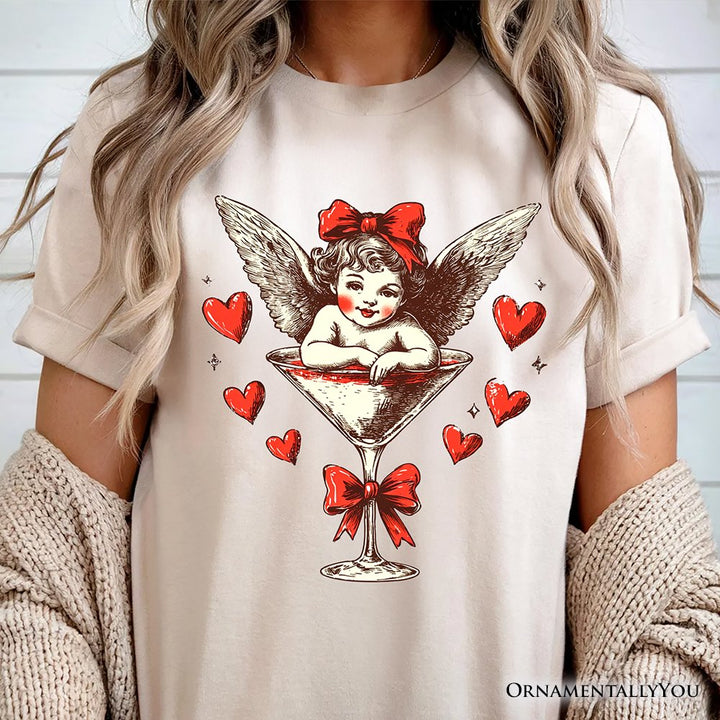 Retro Coquette Cupid Valentine T-Shirt, Galentine Tee T-Shirts OrnamentallyYou 