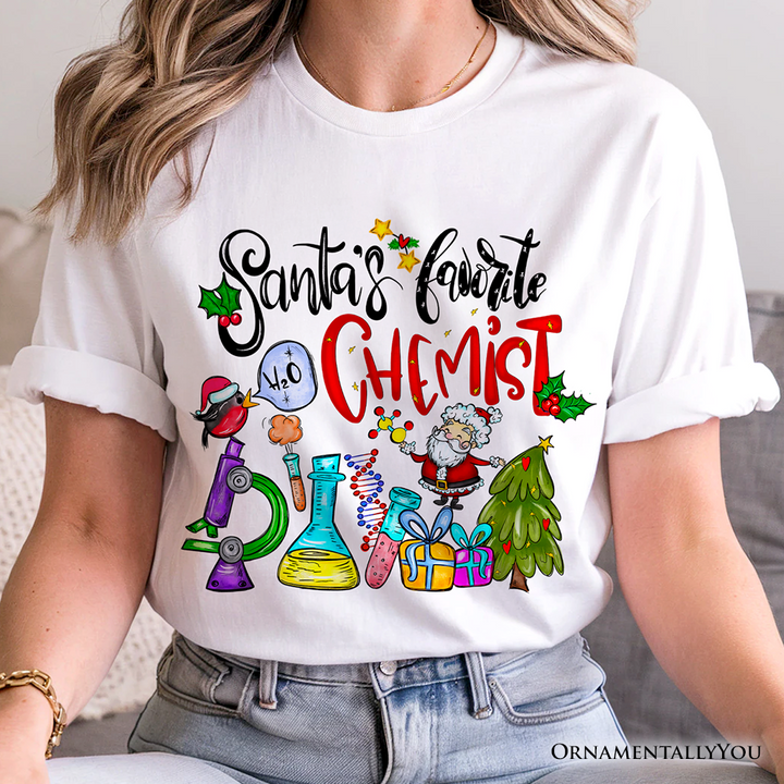 Santa's Favorite Chemist T-Shirt, Merry Christmas Chemistry Tee