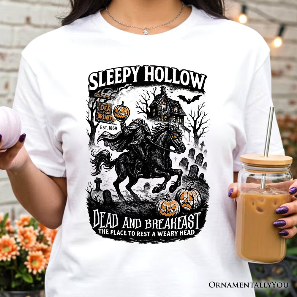 Sleepy Hollow Headless Horseman T-Shirt, Gothic Haunted Halloween Tee T-Shirts OrnamentallyYou 