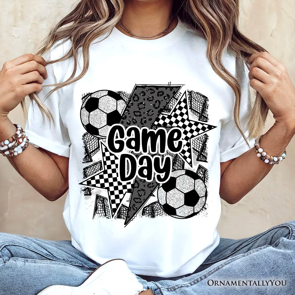 Soccer Game Day T-Shirt, Coquette Sports Mom Fan Tee T-Shirts OrnamentallyYou 