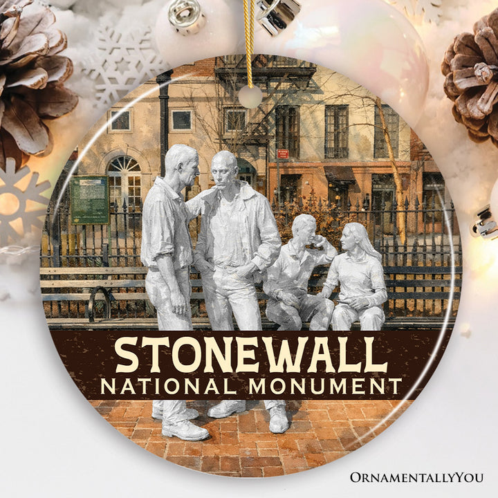 Stonewall National Monument Ornament, New York Historic Landmark Pride Tribute Christmas Keepsake and Travel Souvenir