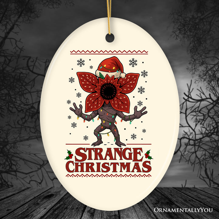 Strange Christmas Retro Ornament, Demon Plant Gift for Horror Lovers