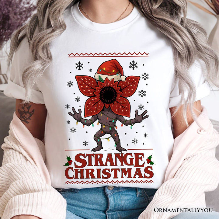 Strange Christmas Retro T-Shirt, Demon Plant Gift for Horror Lovers T-Shirts OrnamentallyYou 