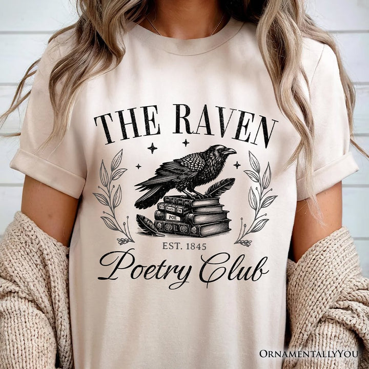 The Raven Poetry Club Edgar Allan Poe T-Shirt, Dark Academia Bookish Tee T-Shirts OrnamentallyYou 