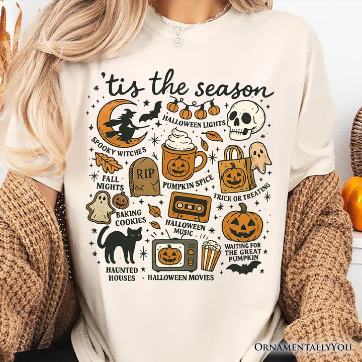 Tis the Season Retro Spooky Halloween T-Shirt, Autumn Vibes Essentials Tee T-Shirts OrnamentallyYou 