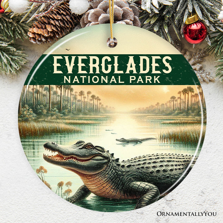 Tranquil Everglades National Park Ornament, Florida Swamp Scene Christmas Gift and Travel Souvenir