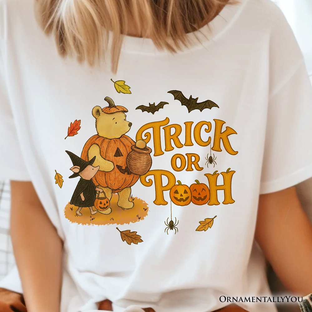 Trick or Pooh T-Shirt, Vintage Halloween Costume Pooh Bear and Friends Tee T-Shirts OrnamentallyYou 
