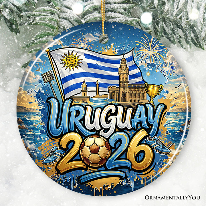 Uruguay 2026 Soccer Cup Global Championship Ornament, Fans Football Gift and Tree Decor