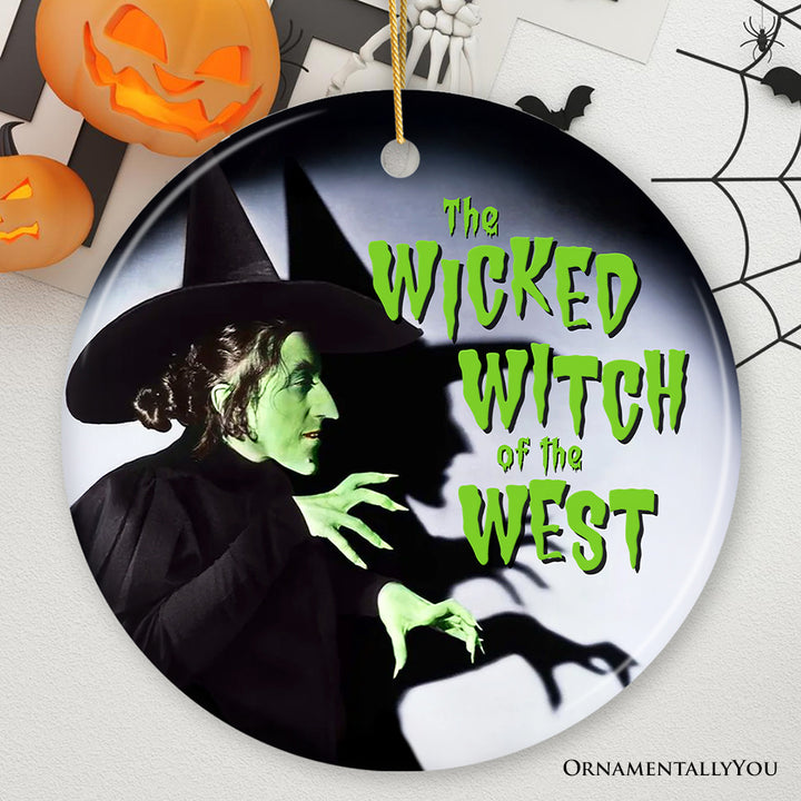 Vintage Wicked Witch of the West Graphic Ornament, Wizard of Oz Halloween Gift and Decor