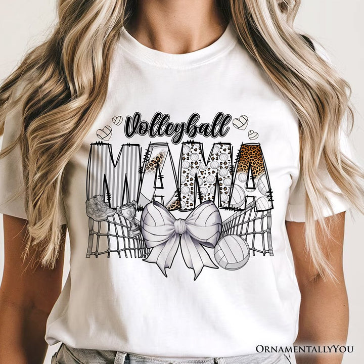 Volleyball Mama Coquette Bow T-Shirt, Sport Mom Life Tee T-Shirts OrnamentallyYou 