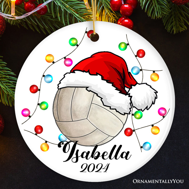 Volleyball Ornament Customized with Player and Team, Custom Keepsake Coaches Gift