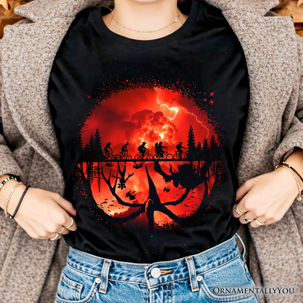 Welcome to the Upside Down T-Shirt, Vintage Horror Halloween Tee T-Shirts OrnamentallyYou 