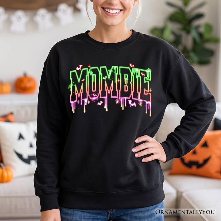 Mombie Halloween Sweatshirt, Funny Sweater for Spooky Moms