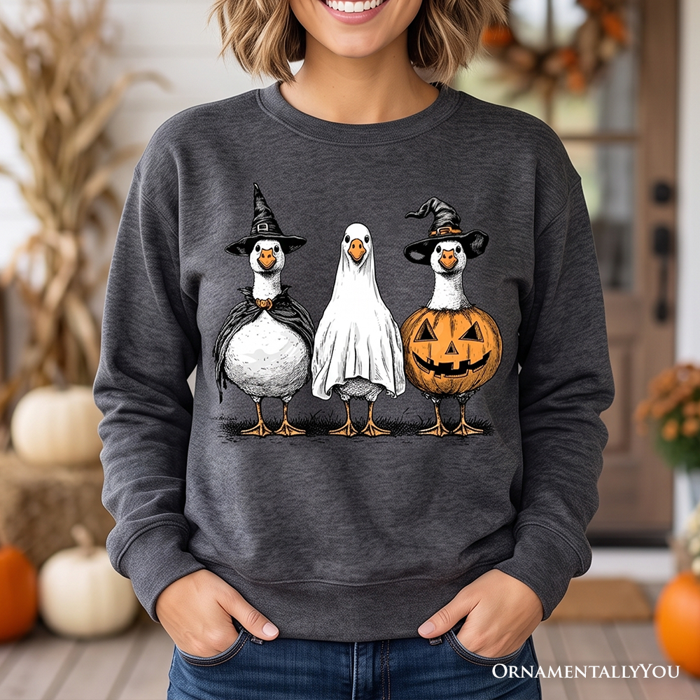 Haunting Honkers Goose Sweatshirt, Funny Halloween Costumes Sweater