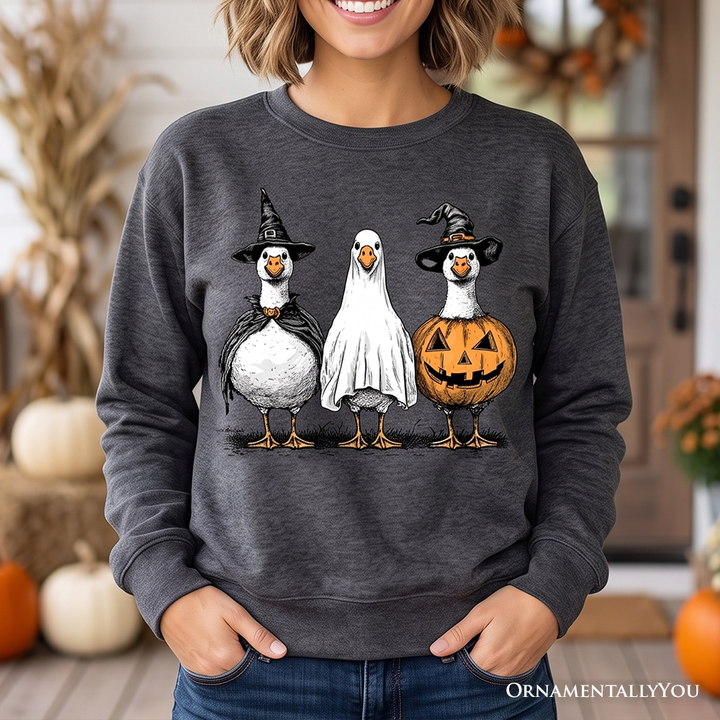 Haunting Honkers Goose Sweatshirt, Funny Halloween Costumes Sweater