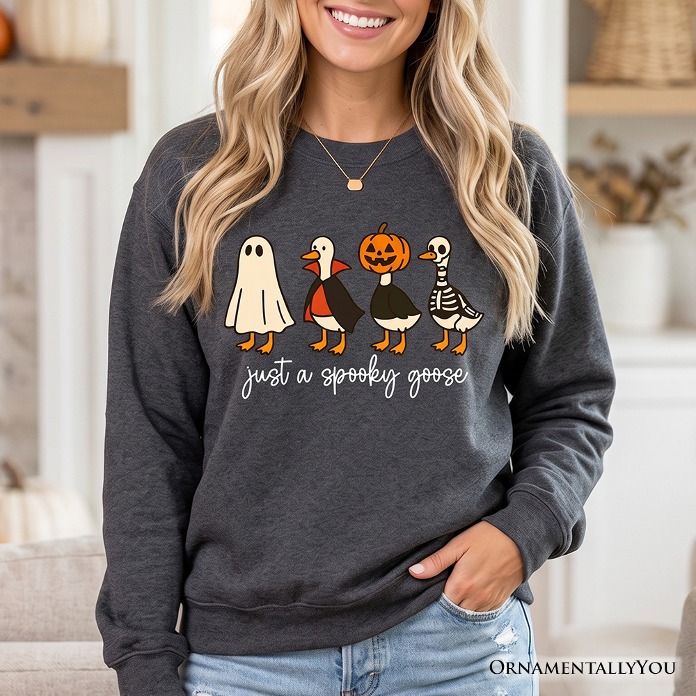 Just a Spooky Goose Sweatshirt, Funny Halloween Costumes Sweater