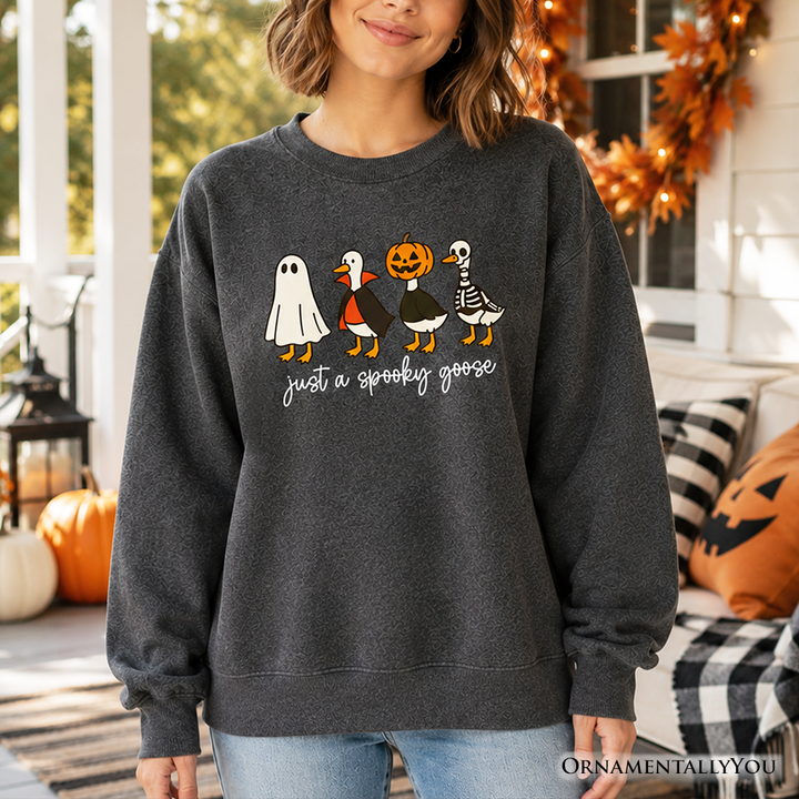 Just a Spooky Goose Sweatshirt, Funny Halloween Costumes Sweater