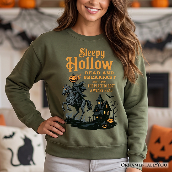 Headless Horseman Sleepy Hollow Halloween Vintage Sweatshirt, Dead and Breakfast Retro Sweater