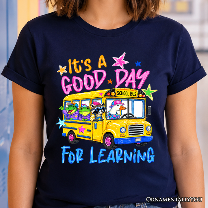 School Bus Good Day for Learning T-Shirt, Funny Back to School Tee