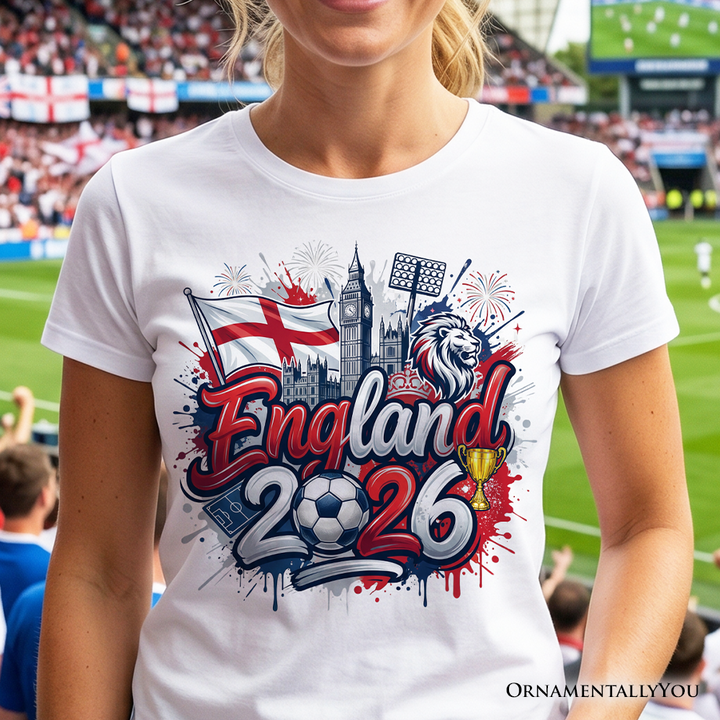 England 2026 Soccer Cup Global Championship T-Shirt, Fans Football Tee