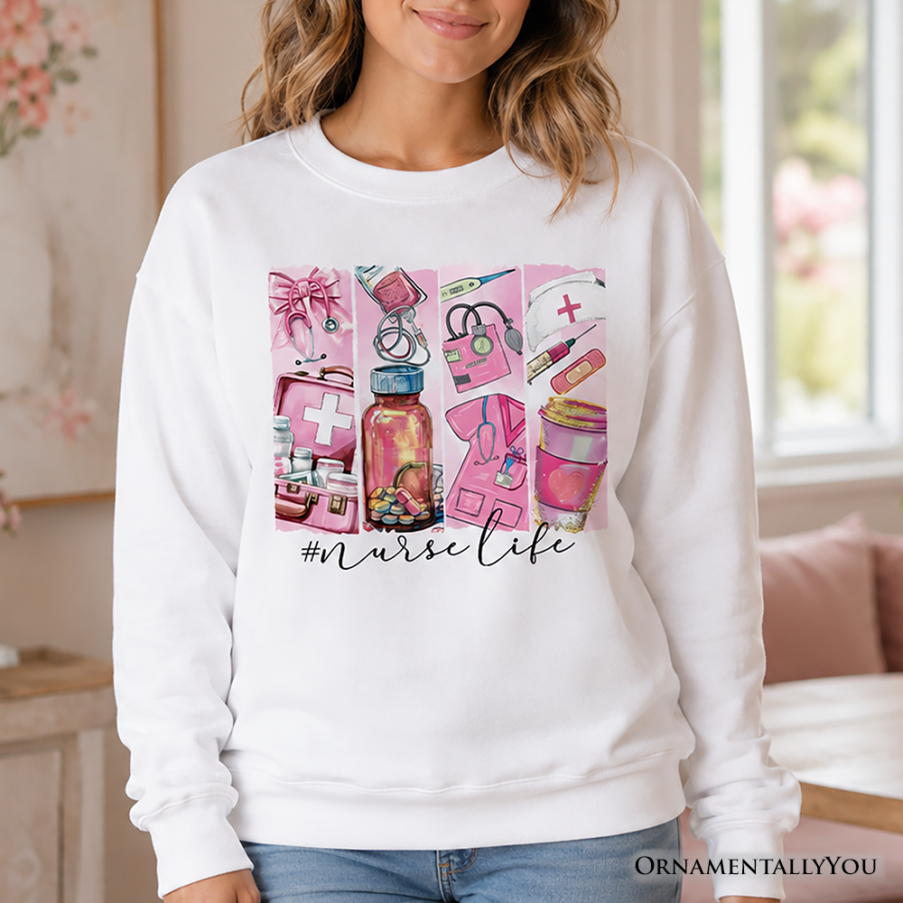 Nurse Life Sweatshirt, Medical Essentials Sweater for Coquette Nurses
