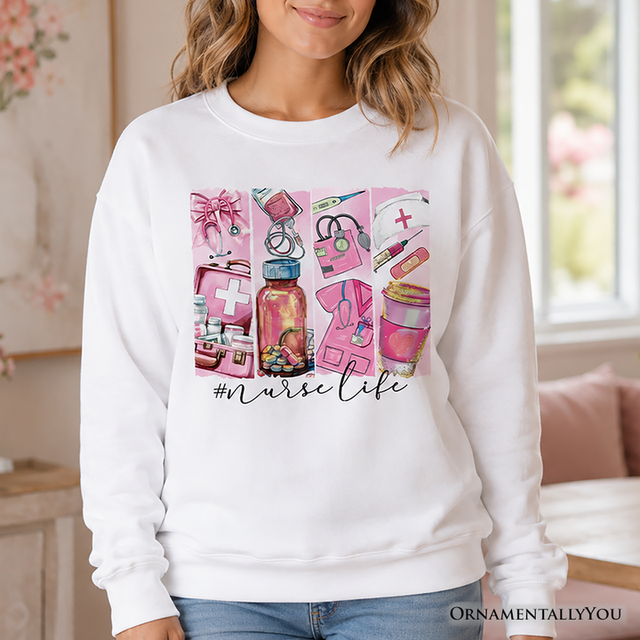 Nurse Life Sweatshirt, Medical Essentials Sweater for Coquette Nurses