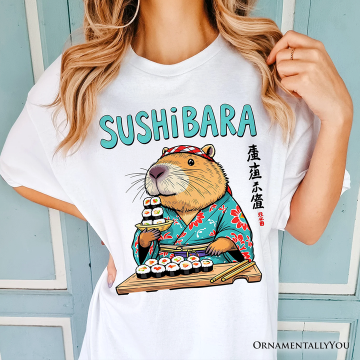 Sushibara Capybara T-Shirt, Funny Sushi Animal Tee