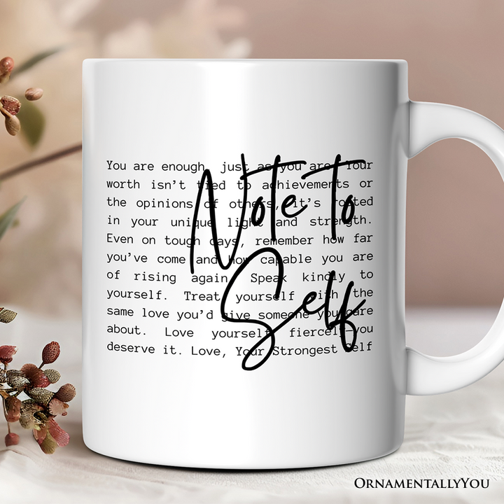 Note To Self Motivational Definition Personalized Mug, Mental Health Gift with Custom Name