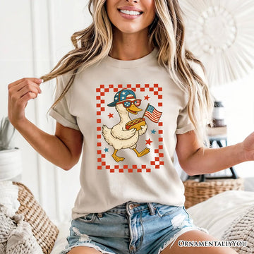 4th of July Patriotic Duck T-Shirt, Funny Independence Day Tee T-Shirts OrnamentallyYou 