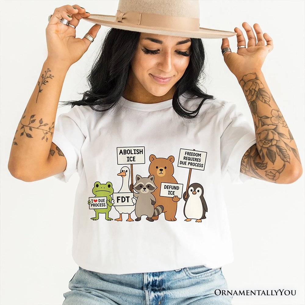 Abolish ICE Animals Protest T-Shirt, Cute Activist Tee OrnamentallyYou 