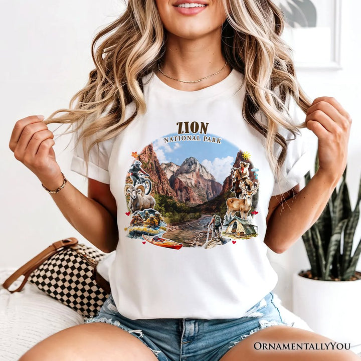 Adventurous Zion National Park Ornament, Utah Scenic Landmarks Tee and Souvenir T-Shirts OrnamentallyYou 