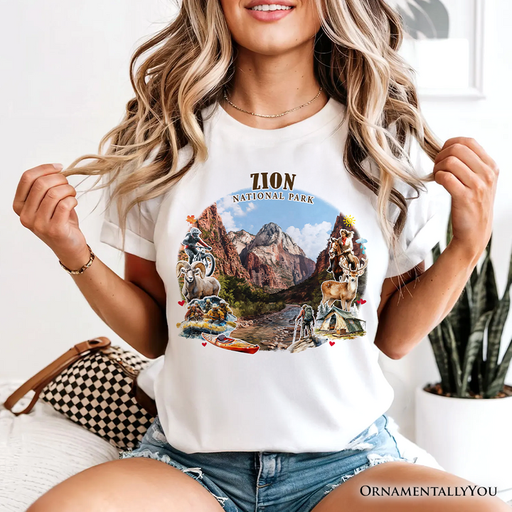 Adventurous Zion National Park Ornament, Utah Scenic Landmarks Tee and Souvenir