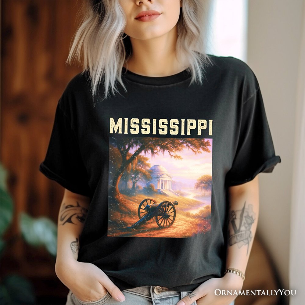 Artistic Mississippi State Vicksburg National Military Park T-Shirt, Southern Heritage Tee and Travel Souvenir T-Shirts OrnamentallyYou 