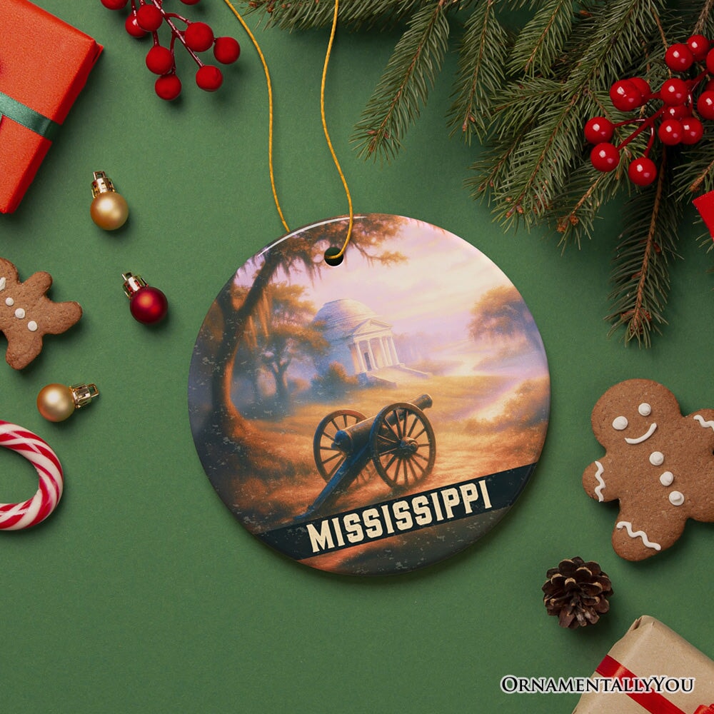 Artistic Mississippi Vicksburg National Military Park Ornament, Southern Heritage Christmas Gift and Souvenir Ceramic Ornament OrnamentallyYou 