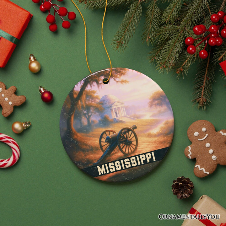 Artistic Mississippi Vicksburg National Military Park Ornament, Southern Heritage Christmas Gift and Souvenir Ceramic Ornament OrnamentallyYou 